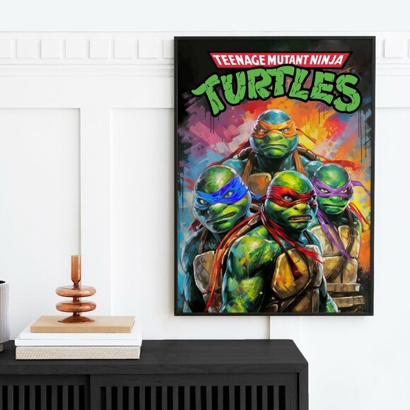 NobleCaptures Other - 20x30 TMNT Teenage Mutant Ninja Turtles Wall Art Watercolor Oil Painting Poster